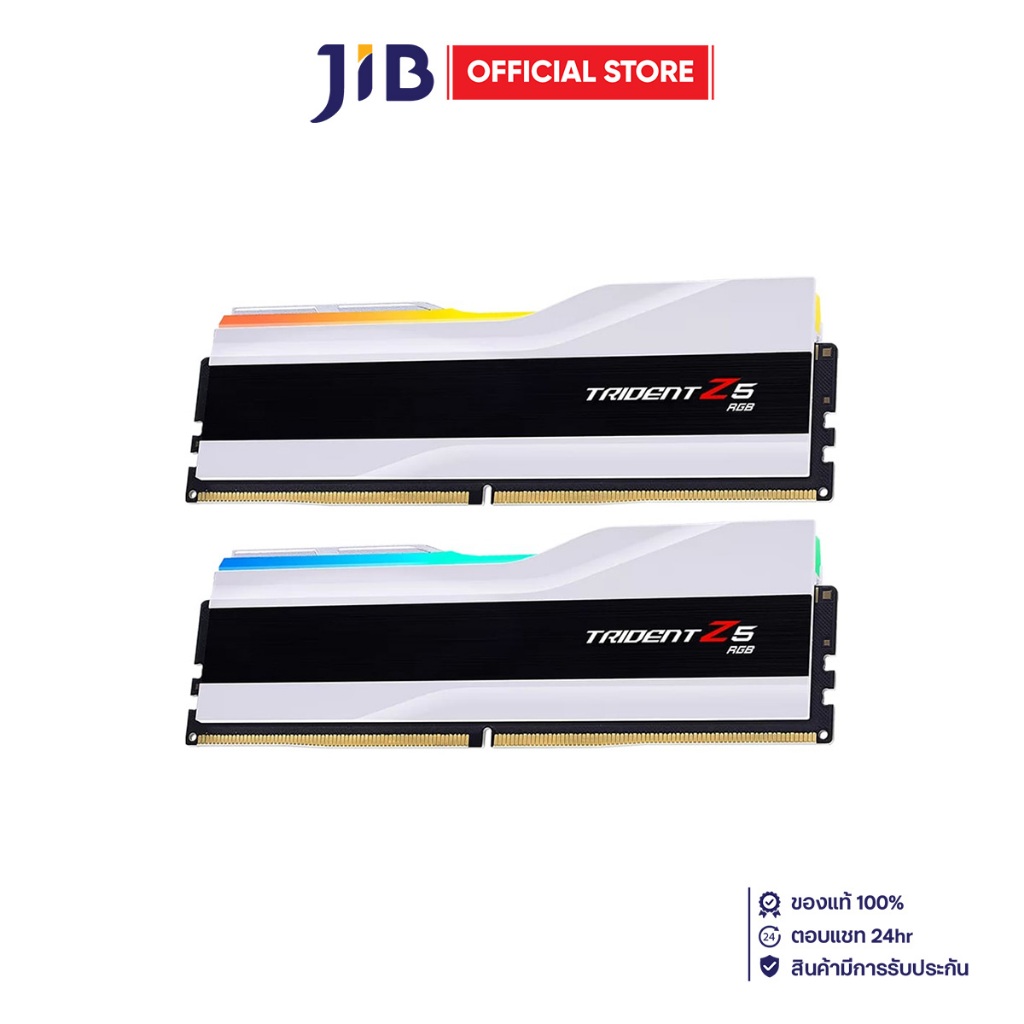 32GB (16GBx2) DDR5 6000MHz RAM (หน่วยความจำ) G.SKILL TRIDENT Z5 RGB INTEL XMP CL36 - MATTE WHITE