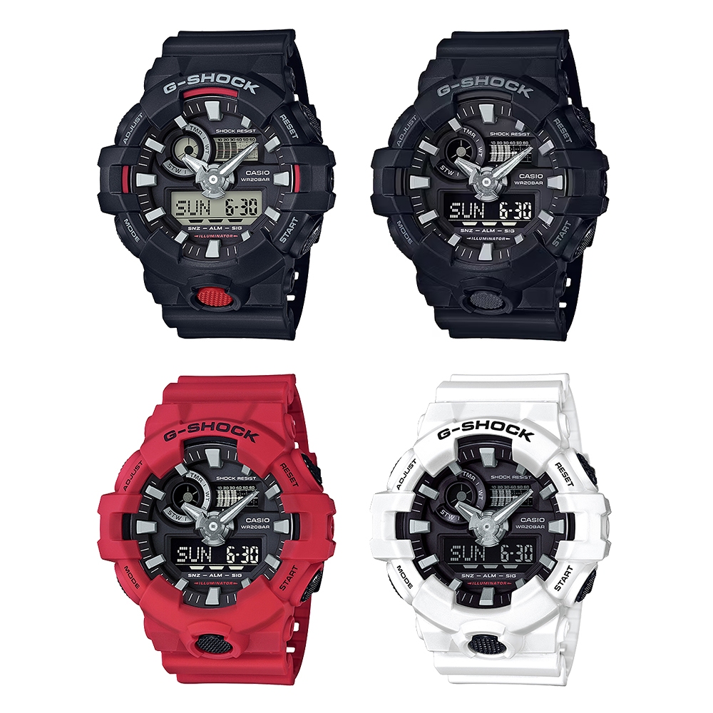 Casio G-Shock สายเรซิน รุ่น GA-700 (GA-700-1A,GA-700-1B,GA-700-4A,GA-700-7A)