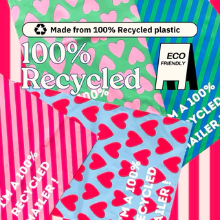(50 ซอง|แพค) ซองพัสดุ ซองไปรษณีย์พลาสติกรีไซเคิล I'm 100% Recycled Mailer