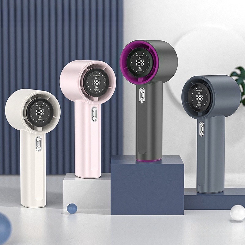 Turbo Fan 4000mAh พัดลมมือถือ พกพา ไร้ใบพัด ปรับความแรงได้ 100 ระดับ ชาร์จได้ ใช้งานได้นาน 12 ชม.