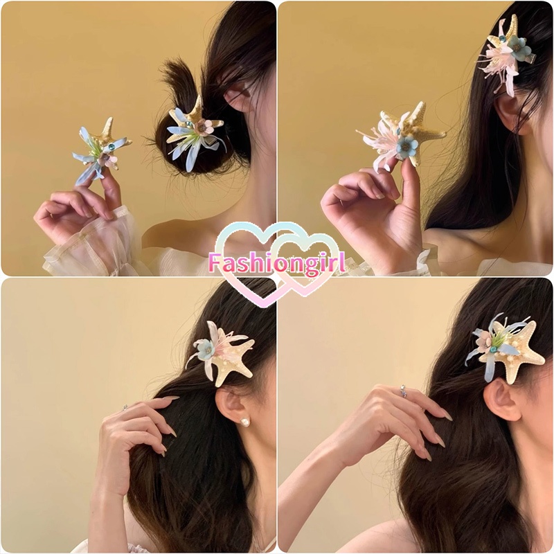 Fashion girl ปิ่นปักผมรูปปลาดาว สไตล์เกาหลี กิ๊บติดผม girl dopamine สําหรับผู้หญิง พร้อมส่งจากไทย
