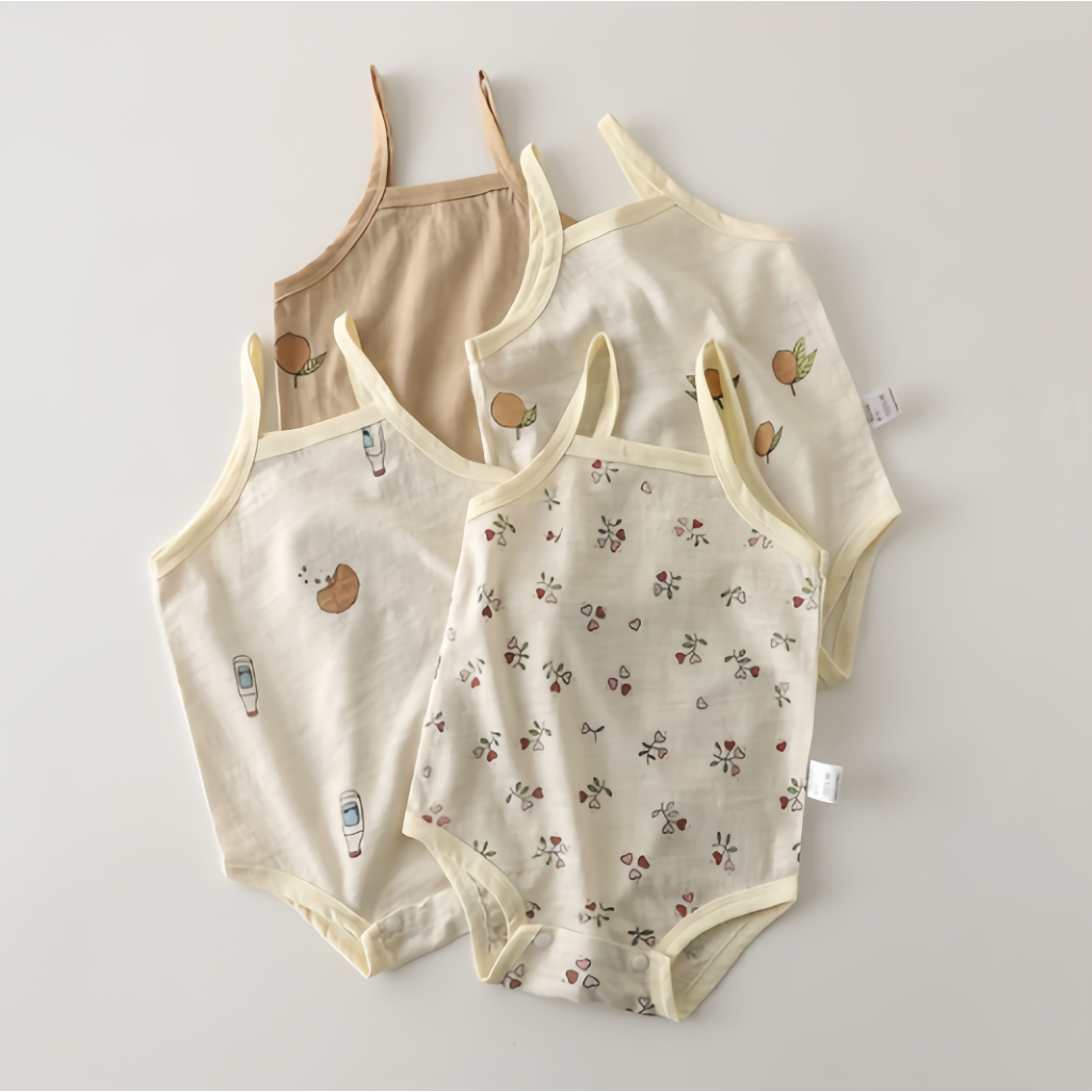 0-18เดือนชุดละ5ชุดใหม่ชุดจั๊มสูทผ้าฝ้ายแท้ระบายอากาศฤดูร้อนสำหรับผู้ชายและผู้หญิง - รูปที่ 4