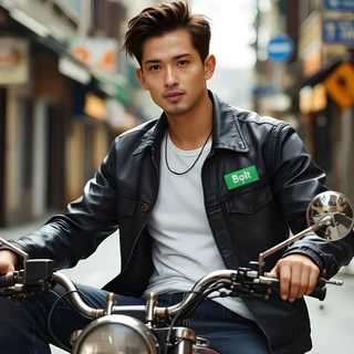 อาร์ม Bolt อาร์มติดเสื้อ สำหรับพนักงาน Rider รีดติดเสื้อ อาร์มตีนตุ๊กแก ปักแน่น เน้นคุณภาพ คุ้มราคา
