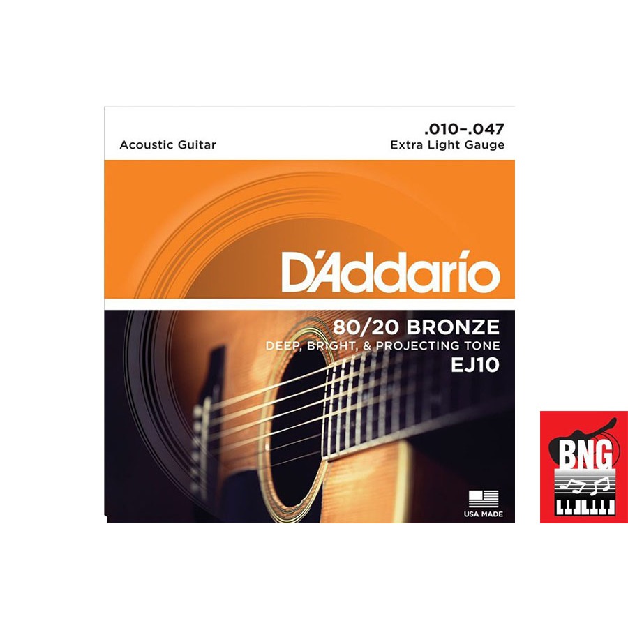 สายกีต้าร์โปร่ง D'Addario หลากหลายแบบ รุ่น EJ