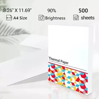 พร้อมส่ง กระดาษสติ๊กเกอร์ A4 (500 แผ่น/100) ขาวด้าน / ผิวมัน ใบปะหน้า Sticker Paper 210x297มม