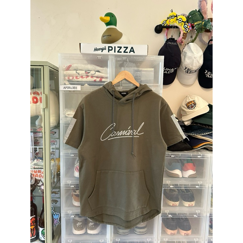 🛣️Carnival Reflective Hoodie (Oversize) Olives🛣️ Size : S