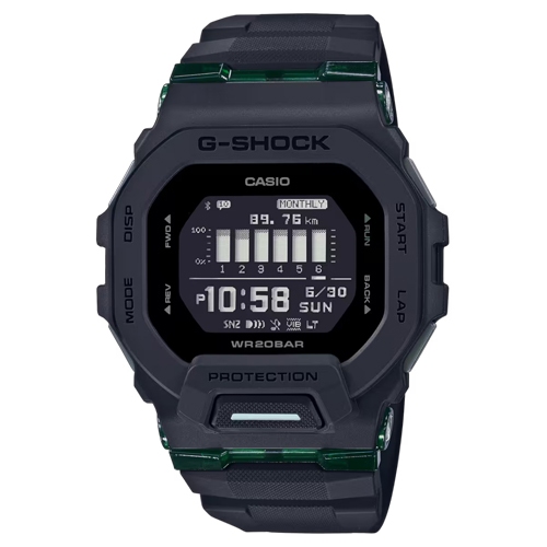 G-Shock นาฬิกาข้อมือผู้ชาย สายเรซิ่น สีดำ รุ่น GBD-200,GBD-200UU,GBD-200UU-1D