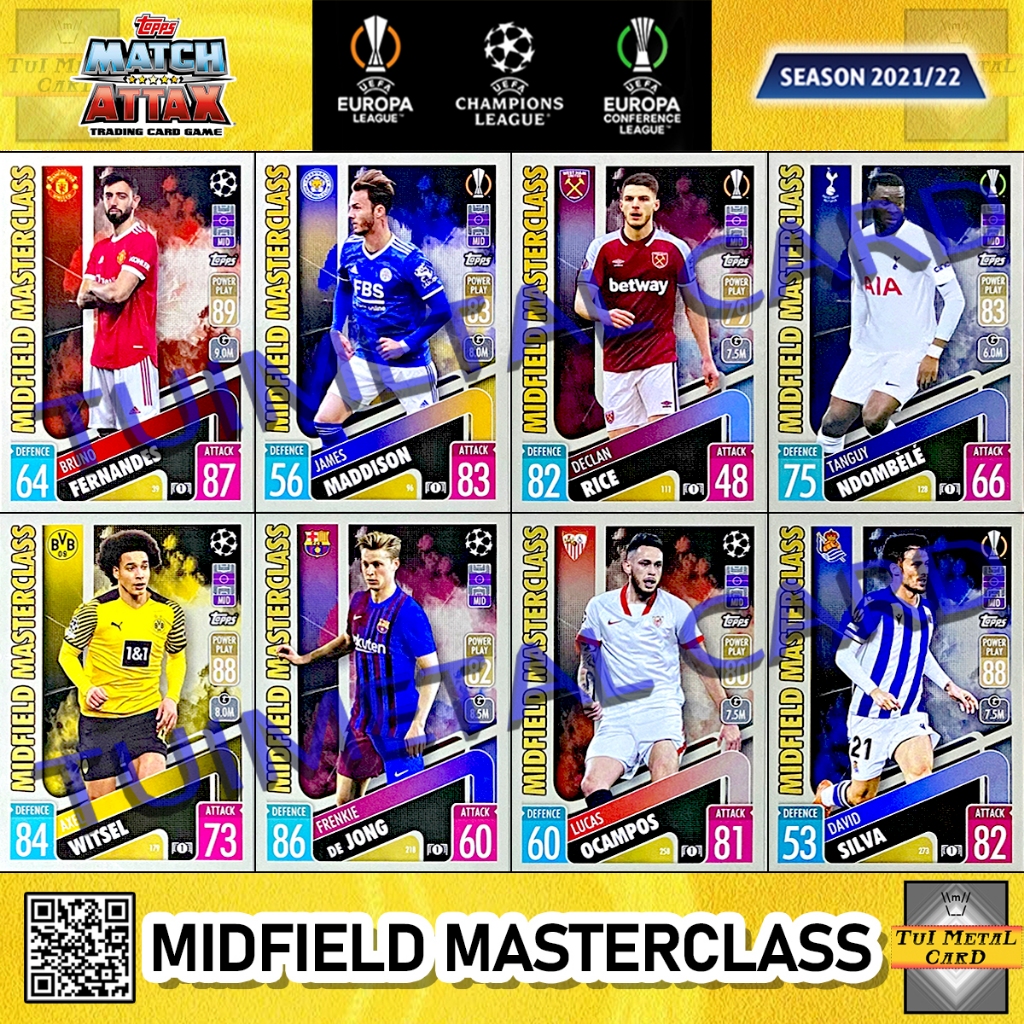 TOPPS MATCH ATTAX 2021/2022: MIDFIELD MASTERCLASS การ์ดสะสมฟุตบอล Football Trading Card UEFA
