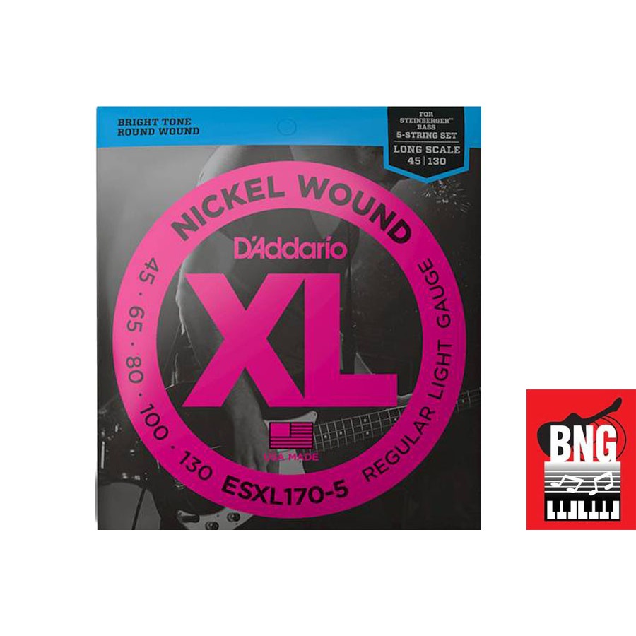 D'addario สายเบสไฟฟ้า 4 สาย รุ่น EXL170 และ สายเบสไฟฟ้า 5 สาย รุ่น EXL170-5