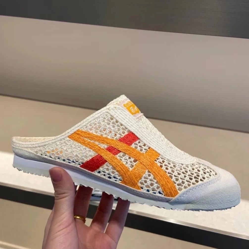 Onitsuka Tiger MEXICO 66 Sabot 1183A707-106 สีเขียว แดง รองเท้าลำลอง รองเท้าผ้าใบ