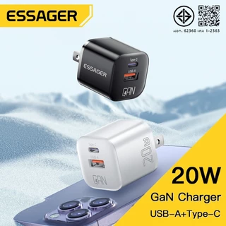 Essager 20W GaN เครื่องชาร์จชนิด USB C PD ชาร์จโทรศัพท์อย่างรวดเร็ว QC 3.0เครื่องชาร์จเร็วสำหรับสายชาร์จขนาดเล็ก14 13 12