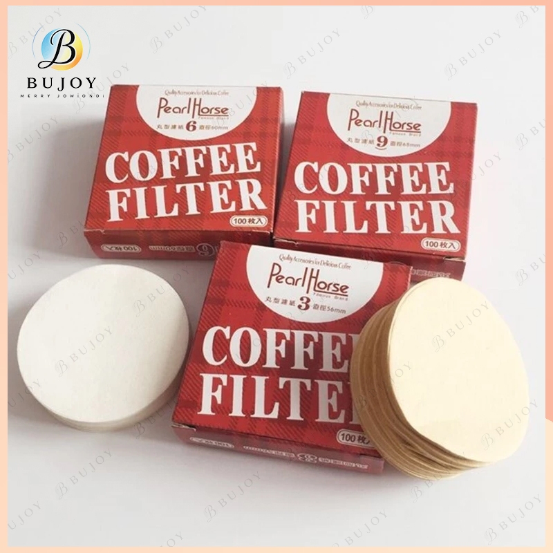 กระดาษกรองกาแฟวงกลม 100แผ่น แผ่นกรอง สำหรับ หม้อต้มกาแฟ Moka Pot Paper Filter โมก้าพอท กรองกาก