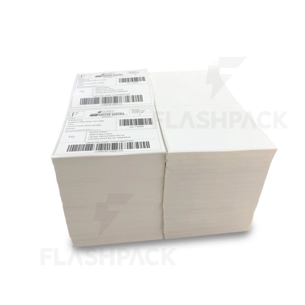 สติ๊กเกอร์ความร้อน ไม่ใช้หมึก 100x150 (500แผ่น)  พิมพ์ ใบปะหน้า ฉลาก บาร์โค้ด สติกเกอร์ Sticker