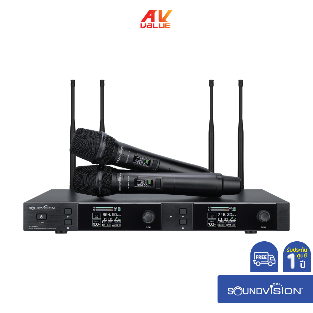 Soundvision SU-990D/HTP - Digital Wireless Microphones 180CH (Dual Handheld Transmitter) (ไมโครโฟนไร