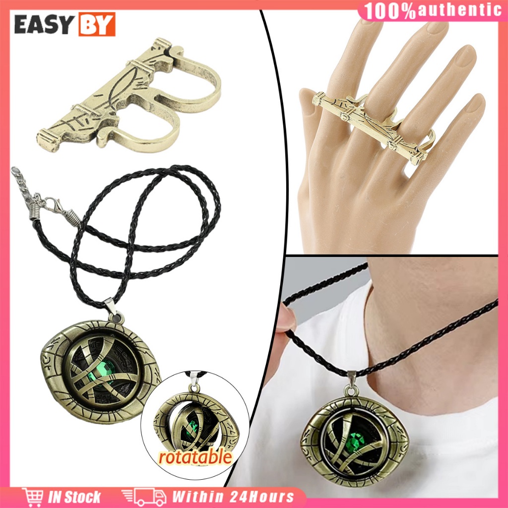 จัดส่งรวดเร็ว สร้อย แหวน doctor stranger things วัสดุโลหะผสม เครื่องประดับเหมาะกับชายและหญิง