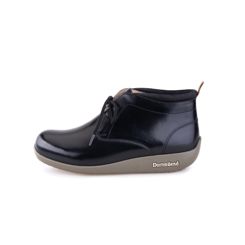 Dortmuend Chukka Boots JS881 093-000 Gloss Black รองเท้าสุขภาพ สำหรับผู้ที่ยืนและเดินนาน