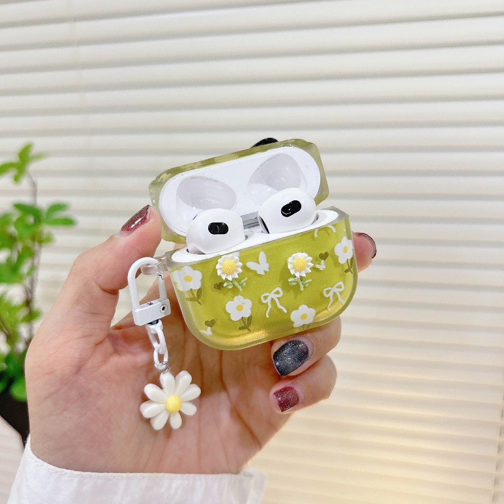 【 ดอกไม้เขียวเล็ก】เคสหูฟัง i12 i11 i13 เคสใสการ์ตูนนูน  3 เคสหูฟังบลูทูธ gen gen1 gen2 เคสหูฟังไร้สาย Pro Pro2 Airpod 4 - รูปที่ 5