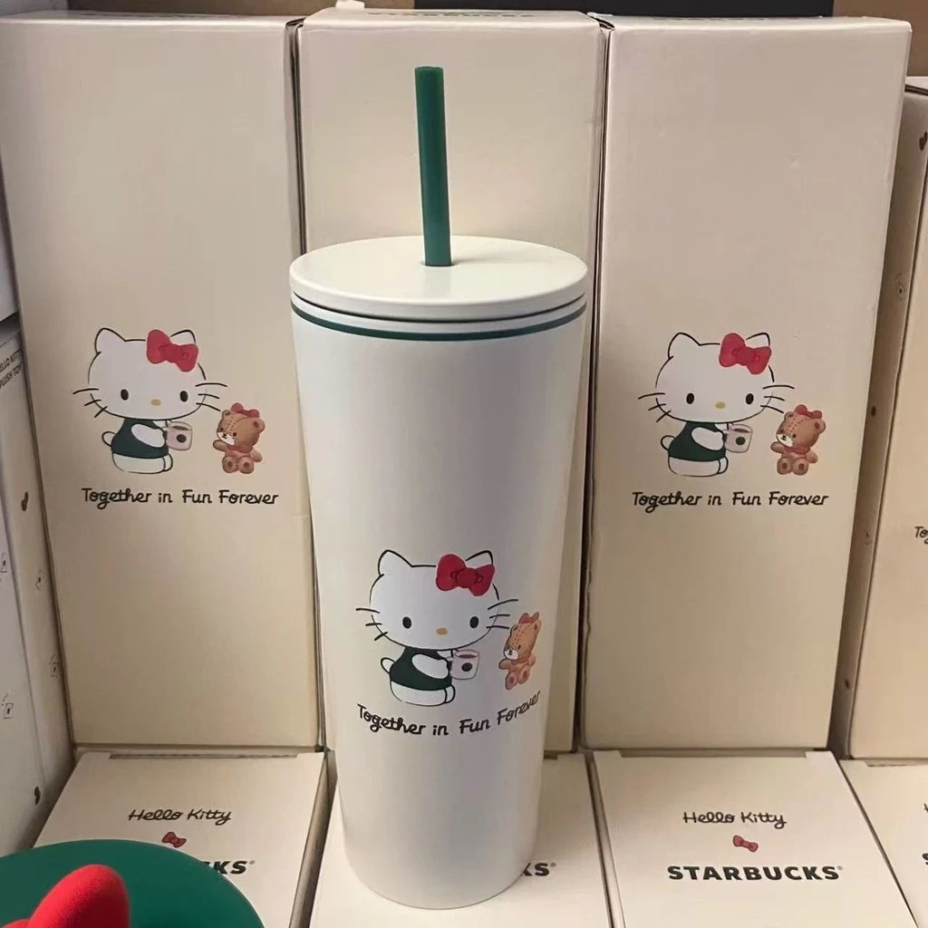 ชุดของขวัญวาเลนไทน์! Starbucks Kitty Tumbler 473ml เก็บร้อน-เย็น 24ชม. + กล่องหรู - รูปที่ 4