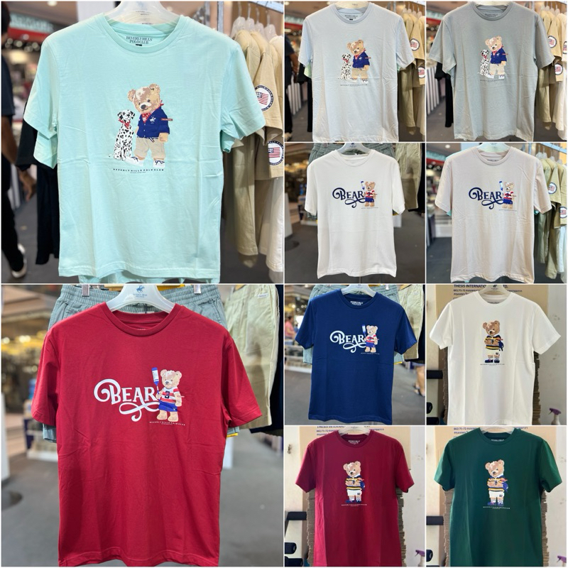 พร้อมส่ง‼️🎉BEVERLY HILLS POLO CLUB New In! Regular-fit T-shirt เสื้อยืดคอกลมแขนสั้นทรงใหม่ #แท้ #ชายและหญิง