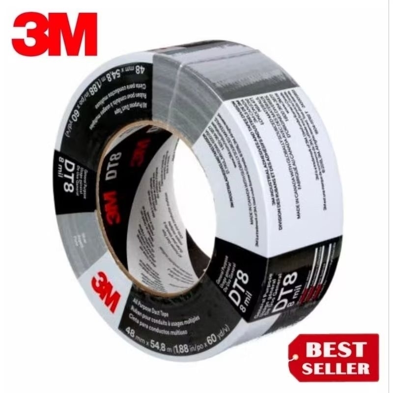 3M DT8 Duct Tape เทปผ้าอเนกประสงค์ขนาด 48mm x 25yd.สี: สีเทา / สีดำของแท้100%