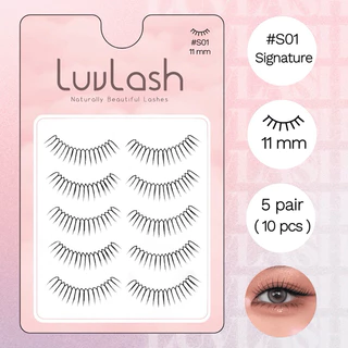 #S01 (Signature 01) 11mm. ขนตาปลอมจับช่อ