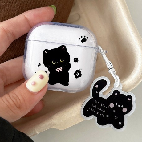 💟จัดส่งภายใน24ช.ม💟Y2K เคส Airpods 4 3 pro 1 2 น่ารัก ลายแมวน่ารัก ซิลิโคนนิ่ม Soft Case Airpod 1 2 g
