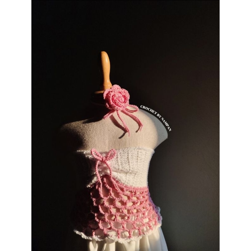 เกาะอก+คล้องคอไหมพรม🌹🌹