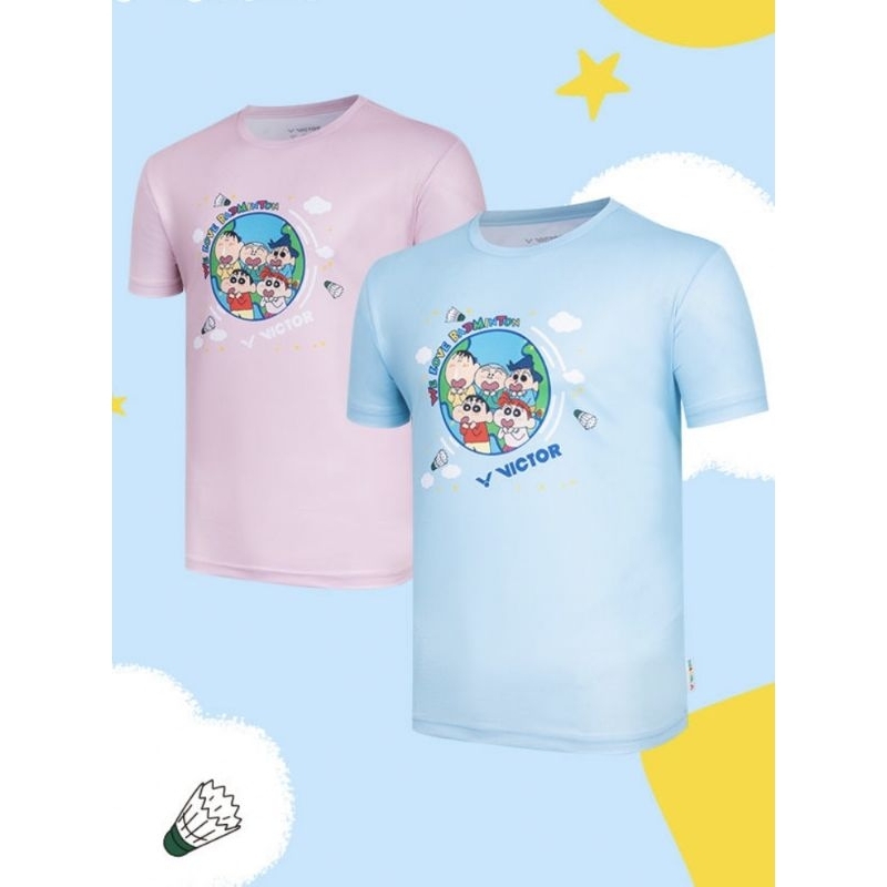 เสื้อแบดvictor x chinjun  เสื้อแบดวิคเตอร์ชินจยัง เสื้อซ้อมรุ่นไหม่ล่าสุด เสื้อกีฬา เสื้อซ้อมแบดมินตัน เสื้อชินจัง