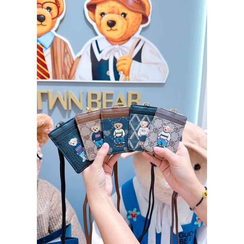 GUOO BEAR ที่ใส่บัตรพนักงานคล้องคอน้องหมี 🐻