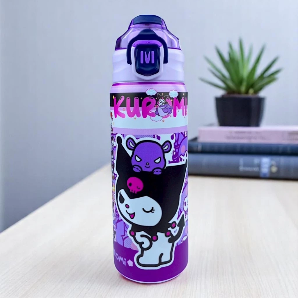 กระติกน้ำเด็ก  กระติกเก็บความเย็น 2 ช่องดื่ม สกรีน3Dรอบแก้ว ขนาด 600 ML  สแตนเลส304 พร้อมส่ง thumbnail 5