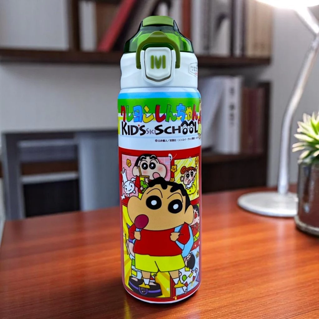 กระติกน้ำเด็ก  กระติกเก็บความเย็น 2 ช่องดื่ม สกรีน3Dรอบแก้ว ขนาด 600 ML  สแตนเลส304 พร้อมส่ง thumbnail 3