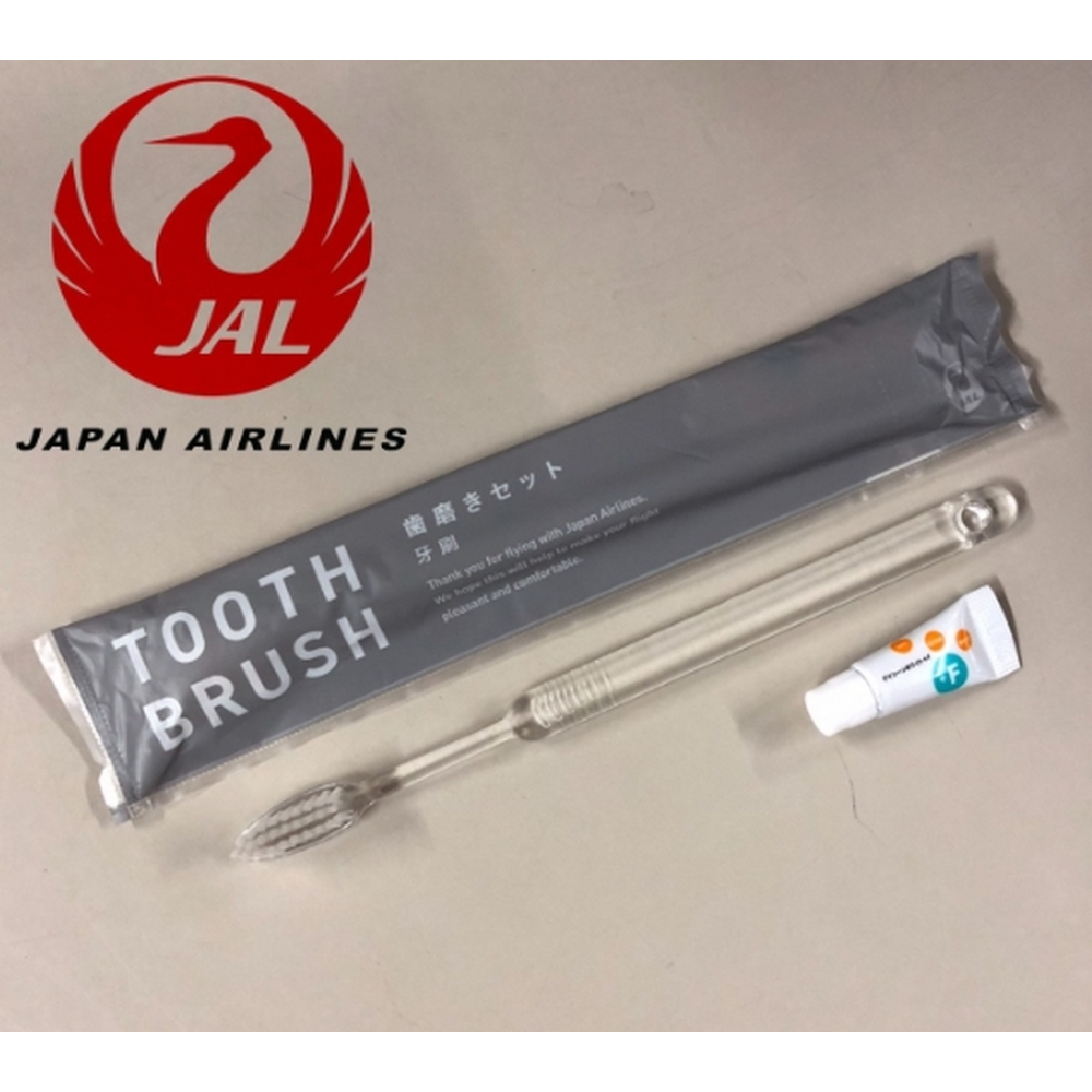 100ชุดแปรงสีฟัน JAPAN AIRLINES  ชุดแปรงสีฟันเกรด A+ สำหรับโรงแรม พกพา (แถมยาสีฟัน)  JAPAN AIRLINES