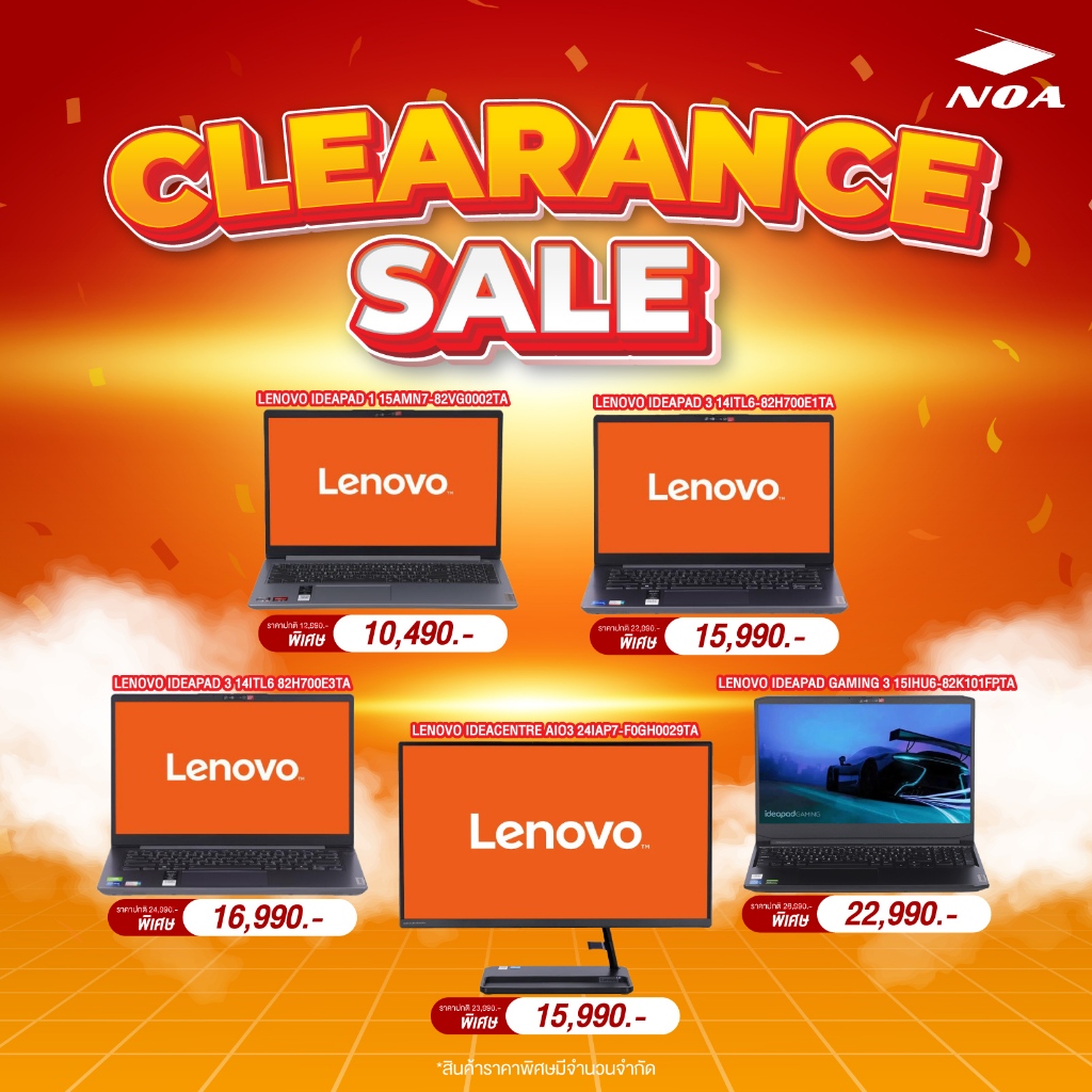 NOTEBOOK (โน้ตบุ๊ค) LENOVO IDEAPAD 1 15AMN7-82VG0002TA 15.6" FHD  รับประกันซ่อมฟรีถึงบ้าน 1ปี