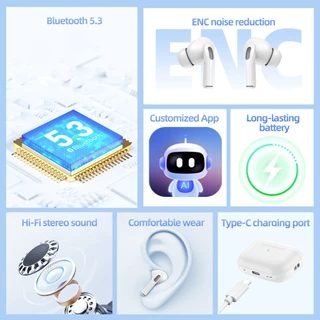 GOOJODOQ J229 หูฟังบลูทูธ Ai การแปลเสียงข้อความ หูฟัง Bluetooth 5.3 หูฟังไร้สาย ผู้ช่วยเสียงอัจฉริยะ