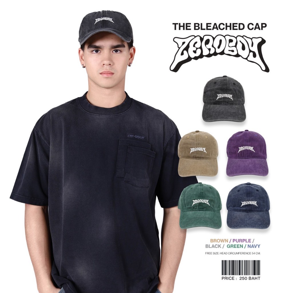 ZEROBOY - THE Bleached Cap " หมวกแก็ปฟอก 5 สี