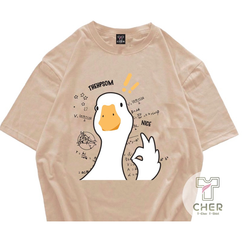 เสื้อยืดสกรีนลาย เป็ดขาว OK  มีหลายสีให้เลือก เนื้อผ้าcotton100%ใสสบายใส่ได้ทั้งหญิงและชาย