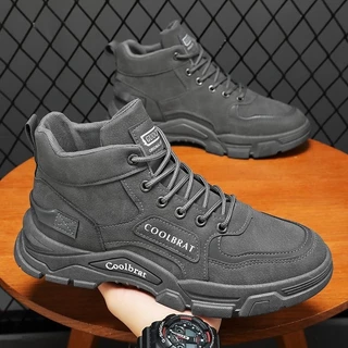 [COD Free Socks] รองเท้าผู้ชาย ทรงสูง ฤดูใบไม้ผลิ 2026 มาใหม่ เหมาะสำหรับชุดทำงาน กันลม เหมาะสำหรับกิจกรรมกลางแจ้งและปีน
