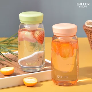 Diller Thailand Tritan Flask 300/380 ml. ขวดน้ำฝาหมุน ยกดื่มง่าย ปราศจาก BPA และ Phthalates ส่งจากกทม. ( D44 / D2429 )