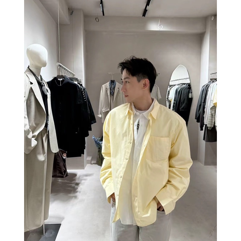 OVERSIZE COTTON SHIRT เสื้อเชิ้ตแขนยาวทรงโอเวอร์ไซส์  A8 - รูปที่ 3