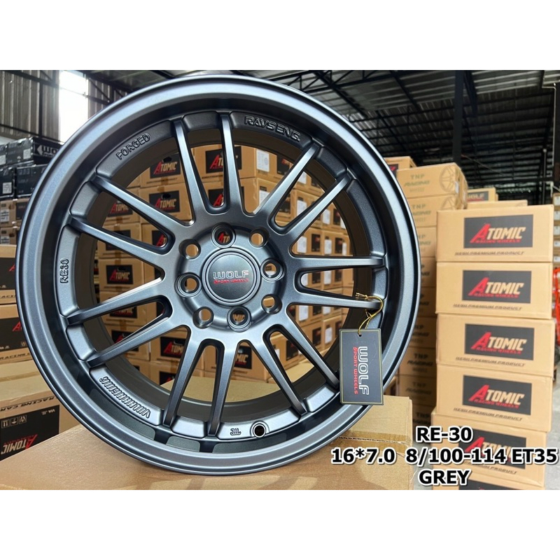 ล้อแม็ก RE30 16x7.0 ET35 8รู100-114 งาน Wolf  (สินค้า 1 ชุด = 4 วง)