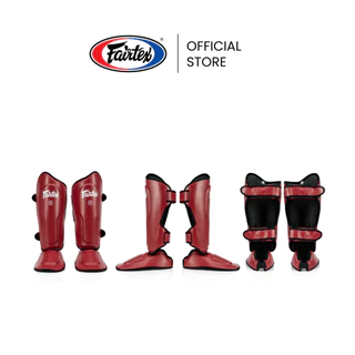 Fairtex สนับแข้ง SP9 สนับแข้งมวยไทยหนังสังเคราะห์ ปรับกระชับได้ ปกป้องดี เคลื่อนไหวอิสระ ใส่สบาย | Shin Pads Muay Thai