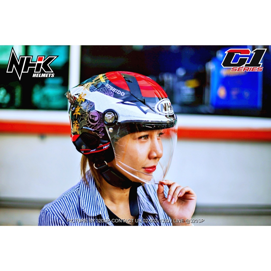 มาใหม่!! หมวกกันน็อคครึ่งใบ NHK C1 ใส่ใต้เบาะได้ทุกรุ่น ลายนักแข่ง ของแท้ ส่งไว!! 320sp.online - รูปที่ 2