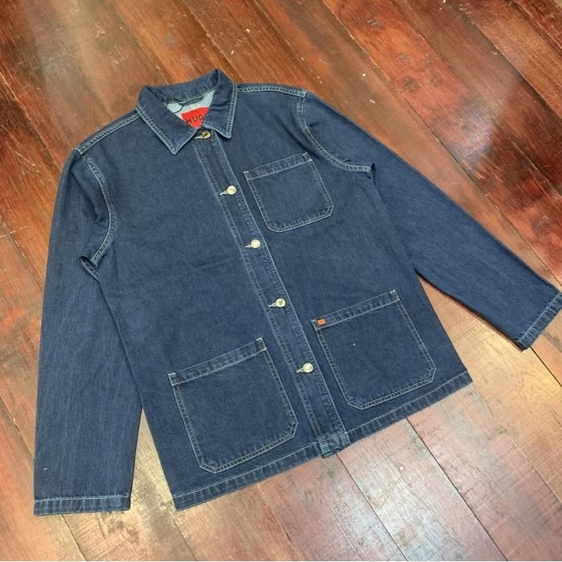 เสื้อแจ็คเก็ต Hugo Boss Cotton Denim Jacket