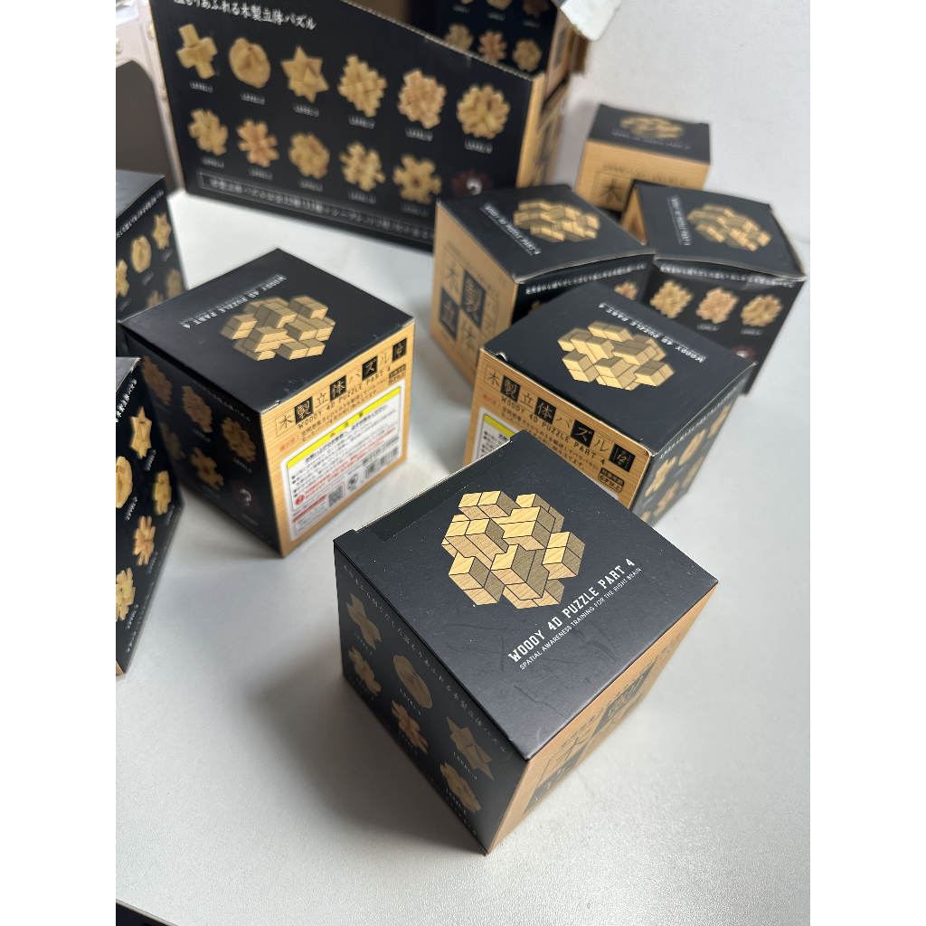 มือสอง Woody 4D Puzzle Part 4 กล่องสุ่ม พัซเซิ้ลญี่ปุ่น ทั้่งหมด 12 กล่องเล็ก รวมกล่องใหญ่