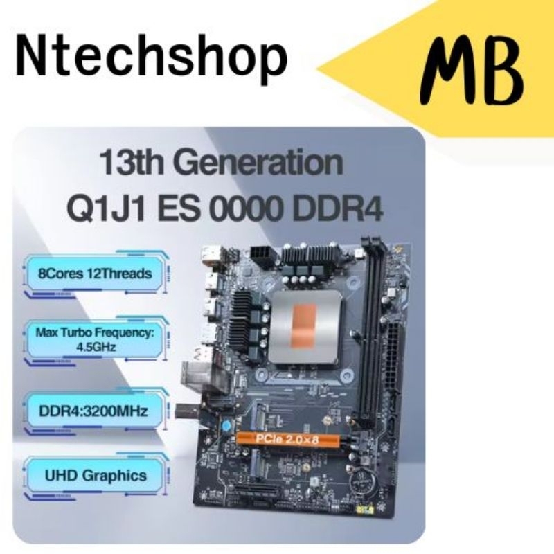 MB SET I5-13420H + B760M DDR4 ( Q1J1 )สินค้าไทย