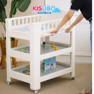 KISUBO ชั้นเปลี่ยนผ้าอ้อม 62-108cm Baby Changing Table พลาสติกแข็งแรง มีล้อล็อคได้