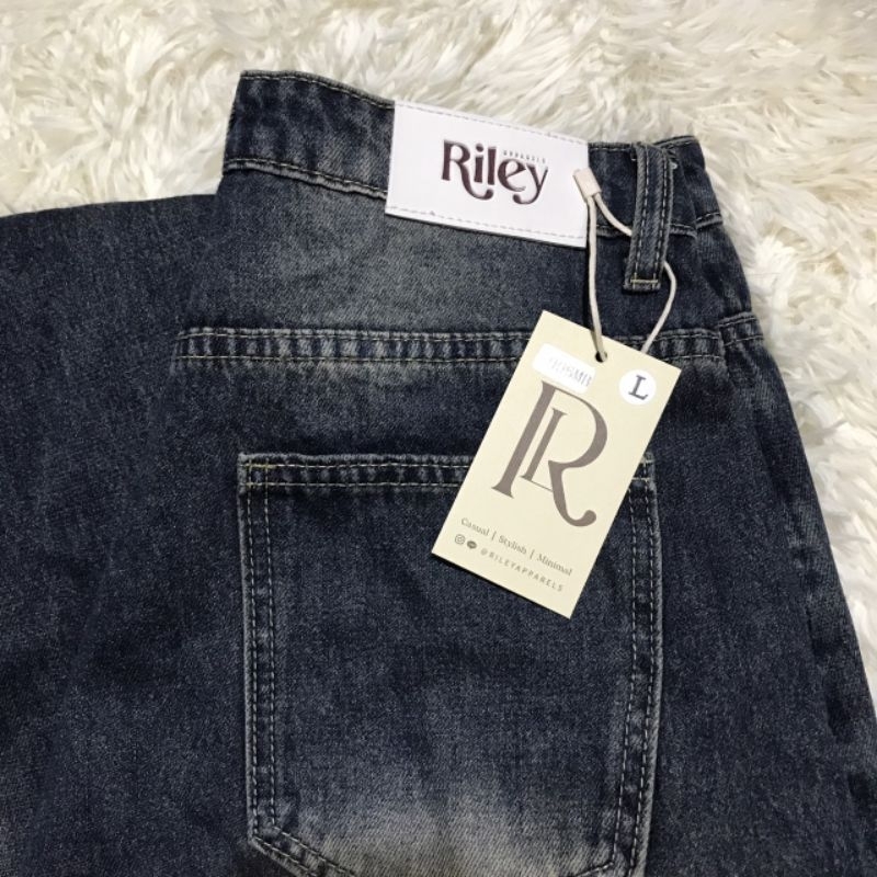 กางเกงยีนส์Rileyสีmoonlight
