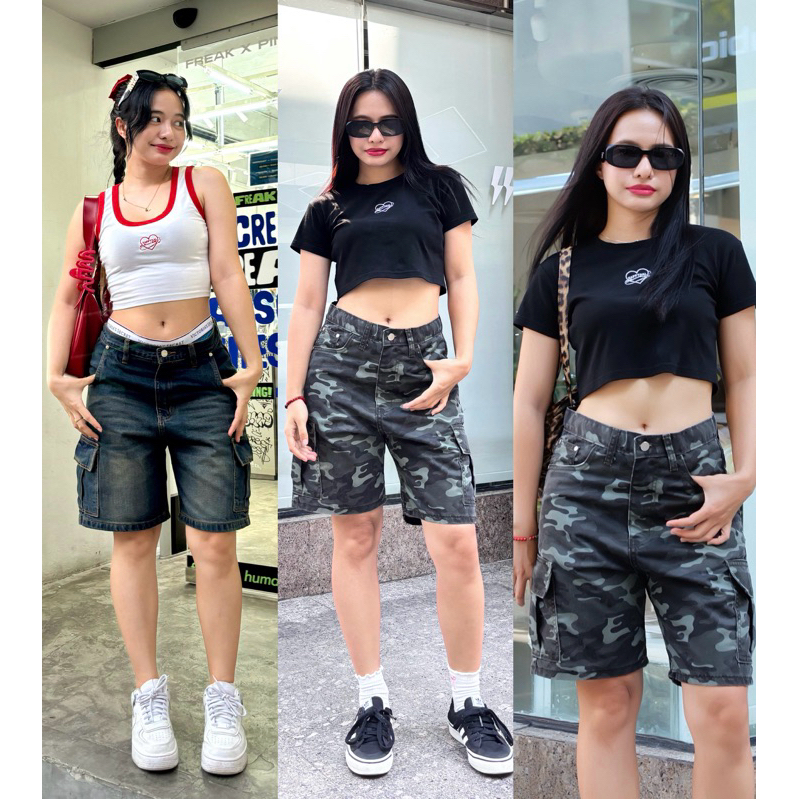 เอว 26-40 (กางเกงคาโก้ 3 ส่วนทรง Jort ป้าย Happygal) ชาย/หญิง