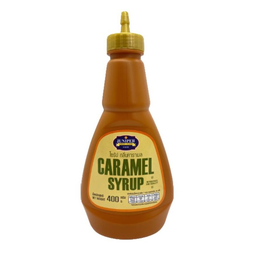 จูนิเปอร์ ไซรัป กลิ่นคาราเมล ขวด 400 กรัม / JUNIPER Caramel Syrup 400 g.