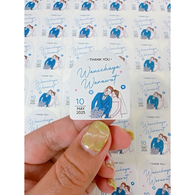 สติกเกอร์งานแต่ง ติดขวดน้ำผึ้ง ❤️(สุดคุ้ม 88 ดวง) - รูปที่ 3